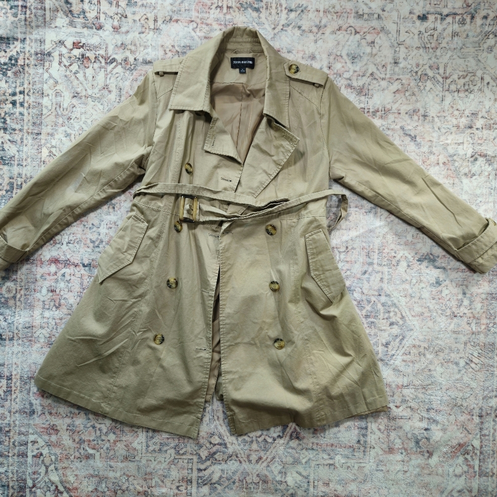 Zenana Outfitters Khaki Trench Coat